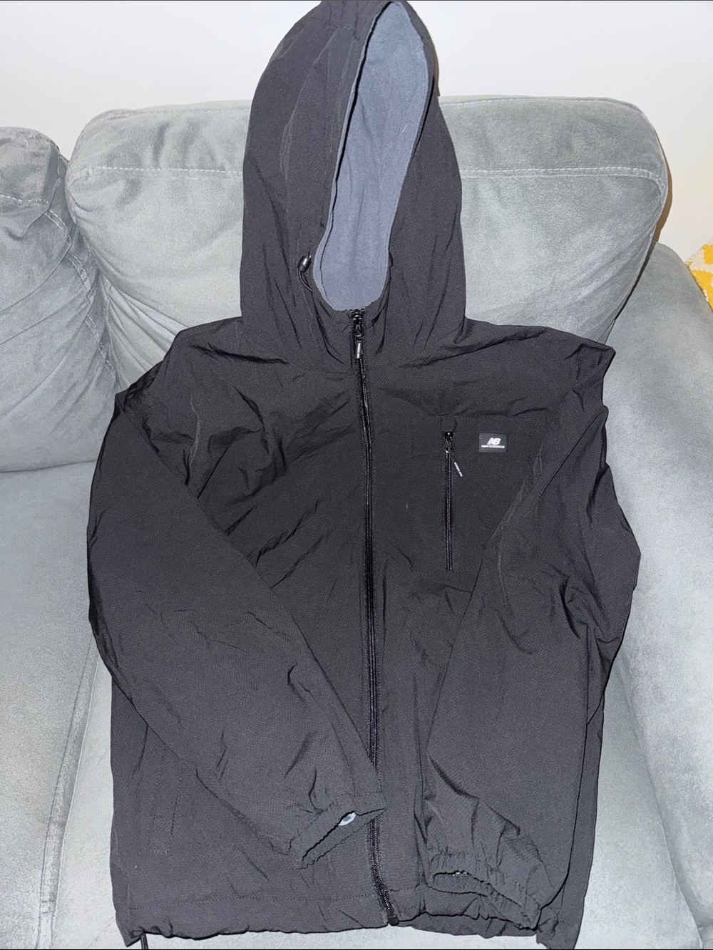 New Balance Black Hooded Windbreaker Jacket - Women's